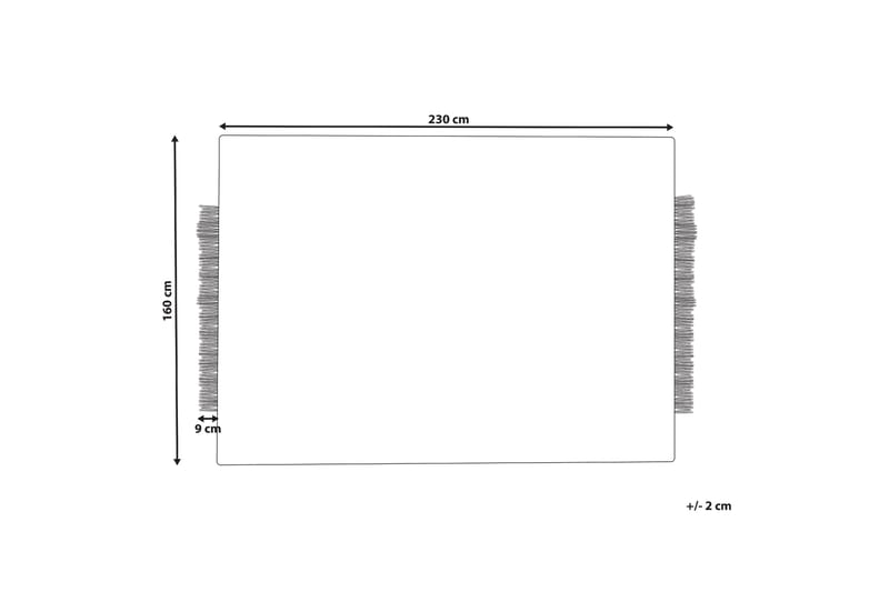 Villamatto Ketenli 160x230 cm - Musta/Valkoinen - Kodintekstiilit & matot - Matto - Moderni matto - Villamatto