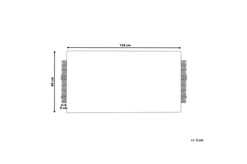 Villamatto Ketenli 80x150 cm - Musta/Valkoinen - Kodintekstiilit & matot - Matto - Moderni matto - Villamatto