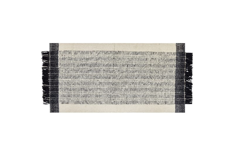 Villamatto Ketenli 80x150 cm - Musta/Valkoinen - Kodintekstiilit & matot - Matto - Moderni matto - Villamatto