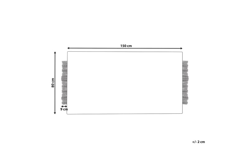 Villamatto Ketenli 80x150 cm - Musta/Valkoinen - Kodintekstiilit & matot - Matto - Moderni matto - Villamatto