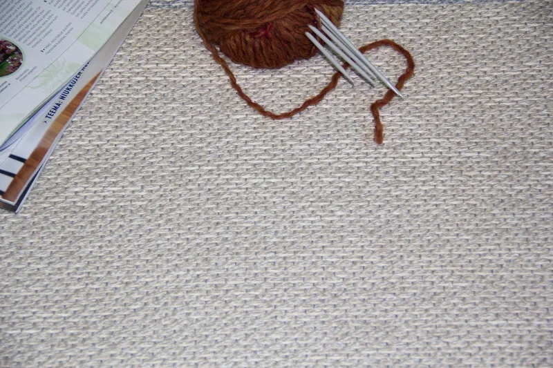 Matto Aho Pyöreä 133 cm Beige - VM Carpet - Kodintekstiilit & matot - Matto - Moderni matto - Villamatto