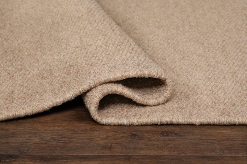 Matto Ekebya 75x230 cm Vaalea Pellava - Vaalea Pellavanruskea - Kodintekstiilit & matot - Matto - Moderni matto - Villamatto