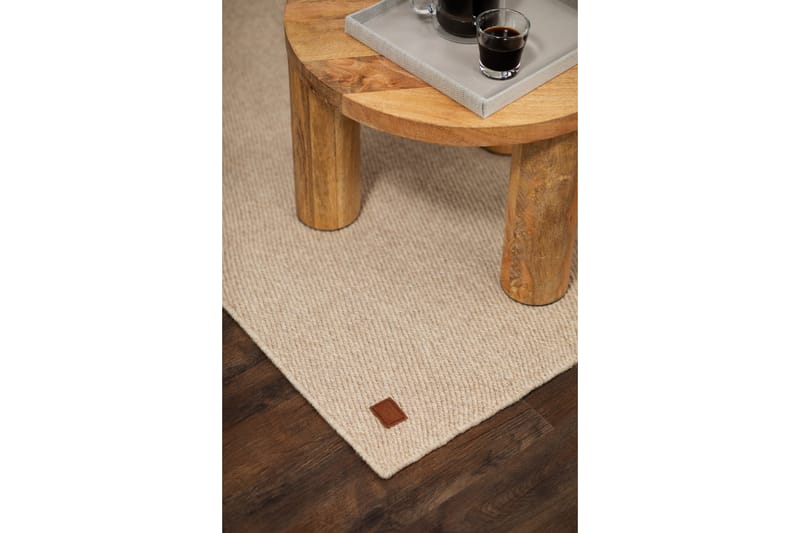 Matto Ekebya 75x230 cm Vaalea Pellava - Vaalea Pellavanruskea - Kodintekstiilit & matot - Matto - Moderni matto - Villamatto