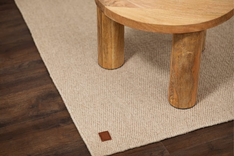 Matto Ekebya 75x230 cm Vaalea Pellava - Vaalea Pellavanruskea - Kodintekstiilit & matot - Matto - Moderni matto - Villamatto