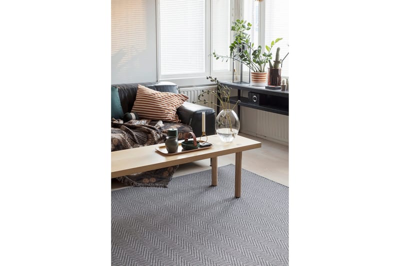 Matto Elsa 80x250 cm Harmaa - VM Carpet - Kodintekstiilit & matot - Matto - Moderni matto - Villamatto