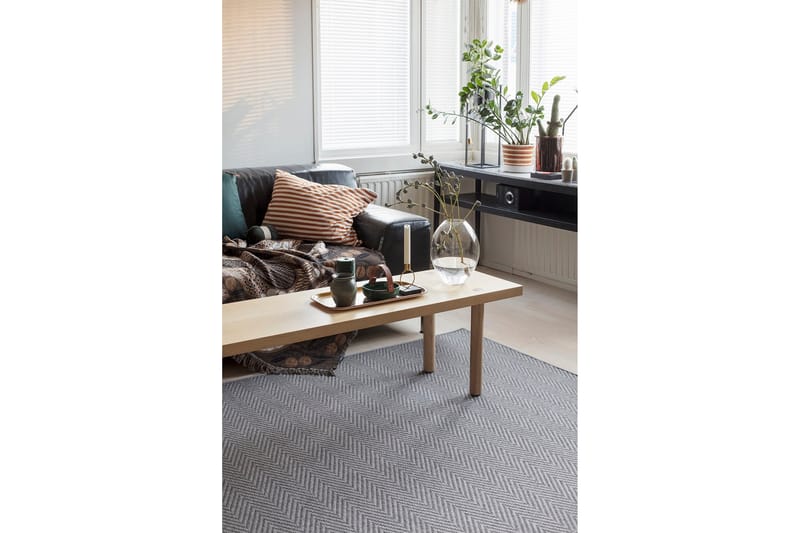 Matto Elsa Pyöreä 160 cm Harmaa - VM Carpet - Pyöreät matot - Villamatto