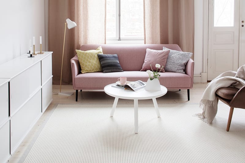 Matto Tunturi Pyöreä 133 cm Valkoinen - VM Carpet - Kodintekstiilit & matot - Matto - Moderni matto - Villamatto