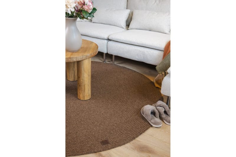 Villamatto Merino - 160x160 cm, Suklaanruskea - Kodintekstiilit & matot - Matto - Moderni matto - Villamatto