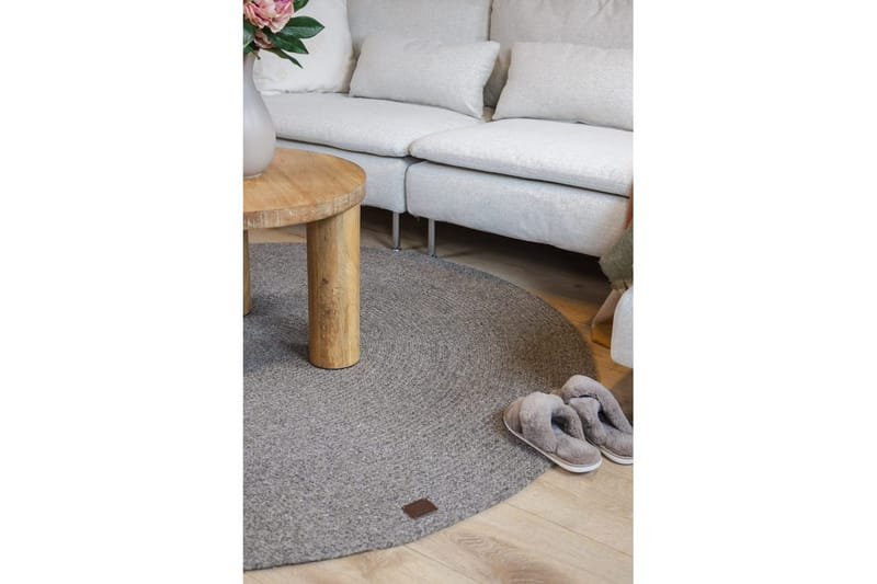 Villamatto Merino - 160x160 cm, Taupe - Kodintekstiilit & matot - Matto - Moderni matto - Villamatto