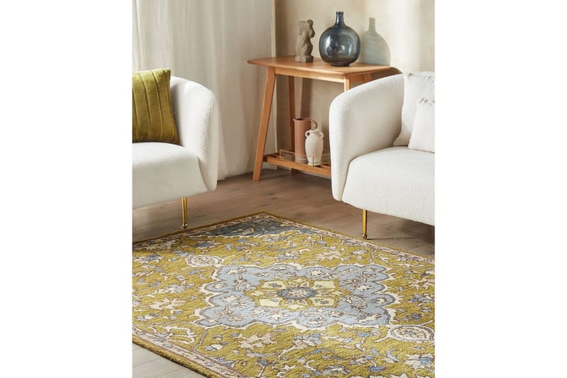 Villamatto Mucur 140x200 cm - Keltainen - Kodintekstiilit & matot - Matto - Moderni matto - Villamatto