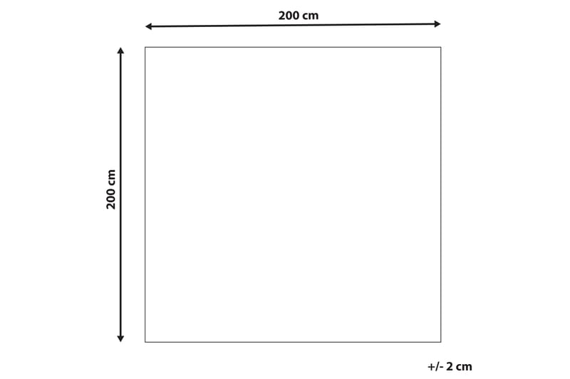 Villamatto Mucur 200x200 cm - Keltainen - Kodintekstiilit & matot - Matto - Moderni matto - Villamatto