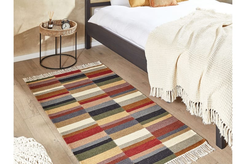Villamatto Musaler 80x150 cm - Punainen - Kodintekstiilit & matot - Matto - Moderni matto - Villamatto