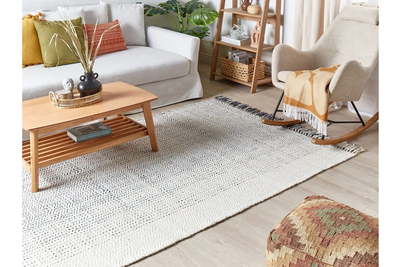 Villamatto Omerli 160x230 cm - Musta/Valkoinen - Kodintekstiilit & matot - Matto - Moderni matto - Villamatto