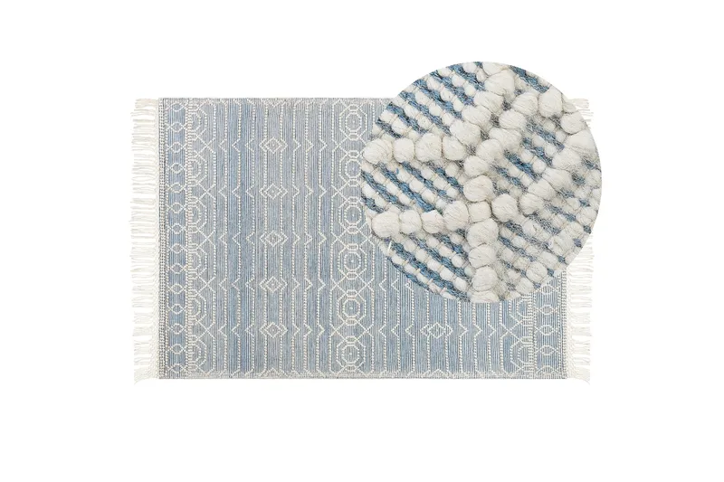 Villamatto Orhaneli 160x230 cm - Sininen - Kodintekstiilit & matot - Matto - Moderni matto - Villamatto