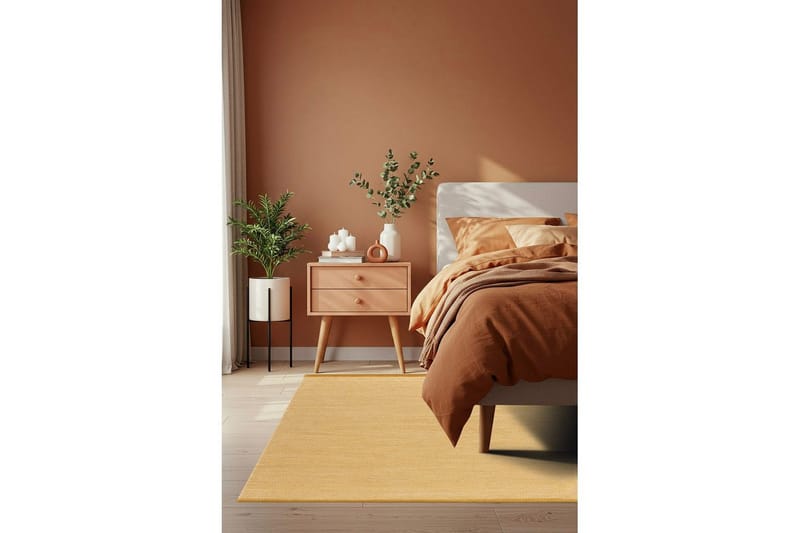 Villamatto Sandhamn - 200x300 cm, Keltainen - Kodintekstiilit & matot - Matto - Moderni matto - Villamatto