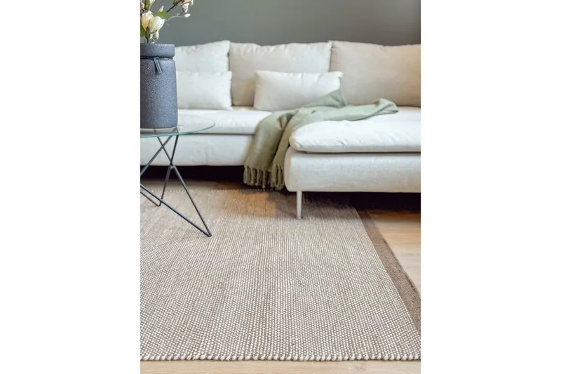 Villamatto Sandhamn - 240x340 cm, Tumma Pellava - Kodintekstiilit & matot - Matto - Moderni matto - Villamatto