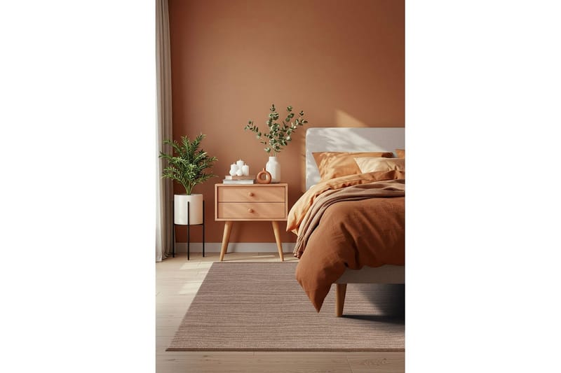 Villamatto Sandhamn - 240x340 cm, Tumma Pellava - Kodintekstiilit & matot - Matto - Moderni matto - Villamatto