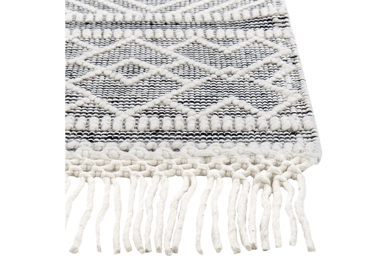 Villamatto Savuca 160x230 cm - Musta/Valkoinen - Kodintekstiilit & matot - Matto - Moderni matto - Villamatto