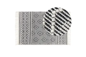Villamatto Savuca 160x230 cm - Musta/Valkoinen - Kodintekstiilit & matot - Matto - Moderni matto - Villamatto