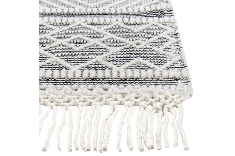 Villamatto Savuca 160x230 cm - Musta/Valkoinen - Kodintekstiilit & matot - Matto - Moderni matto - Villamatto