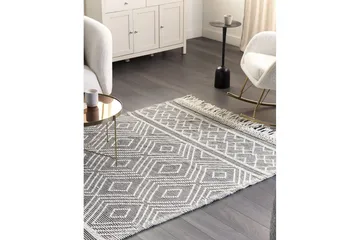 Villamatto Savuca 160x230 cm - Musta/Valkoinen - Kodintekstiilit & matot - Matto - Moderni matto - Villamatto