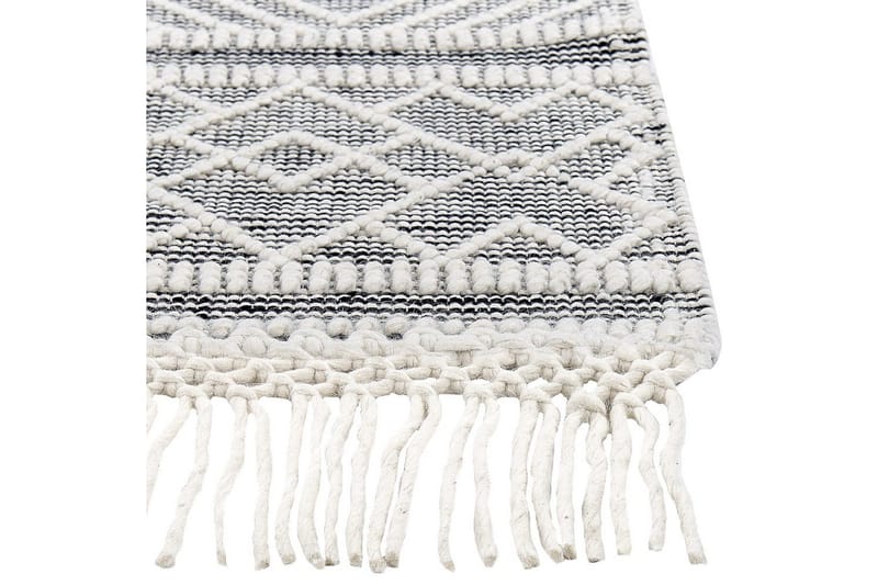 Villamatto Savuca 160x230 cm - Musta/Valkoinen - Kodintekstiilit & matot - Matto - Moderni matto - Villamatto