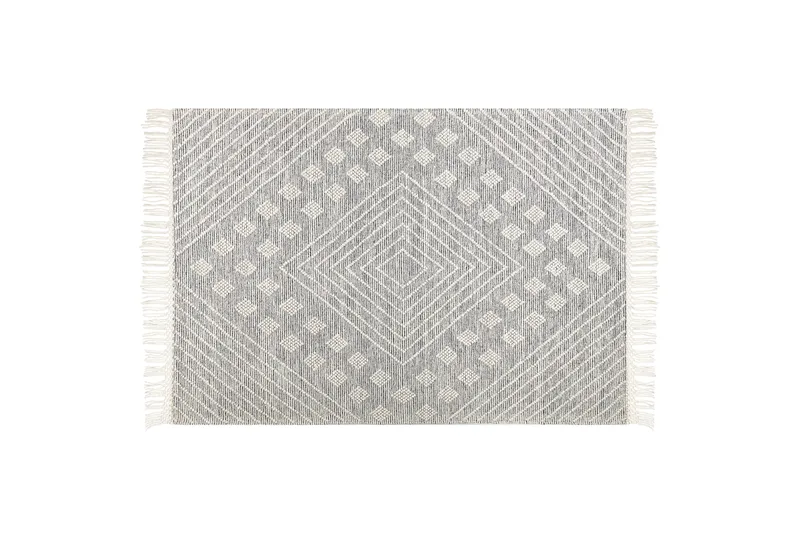 Villamatto Savur 160x230 cm, Musta/Valkoinen