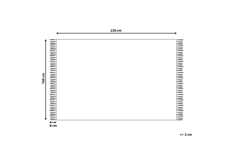 Villamatto Savur 160x230 cm - Musta/Valkoinen - Kodintekstiilit & matot - Matto - Moderni matto - Villamatto