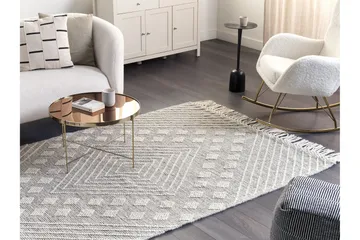 Villamatto Savur 160x230 cm - Musta/Valkoinen - Kodintekstiilit & matot - Matto - Moderni matto - Villamatto