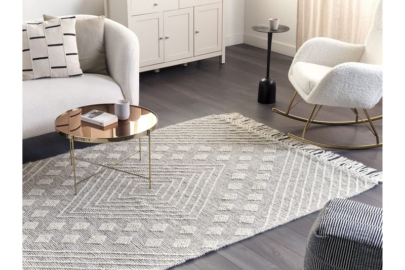 Villamatto Savur 160x230 cm - Musta/Valkoinen - Kodintekstiilit & matot - Matto - Moderni matto - Villamatto