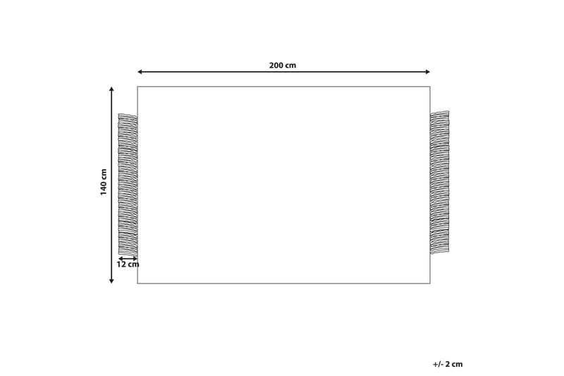 Villamatto Tacettin 140x200 cm - Musta/Valkoinen - Kodintekstiilit & matot - Matto - Moderni matto - Villamatto
