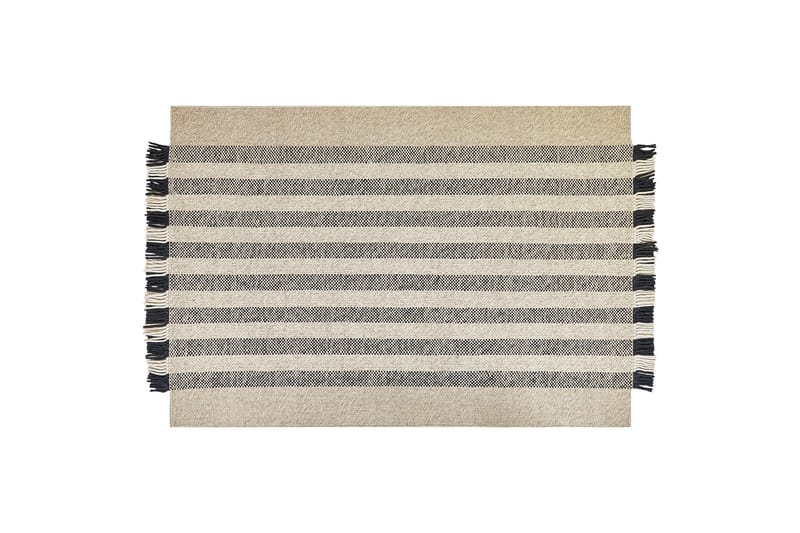 Villamatto Tacettin 160x230 cm, Musta/Valkoinen