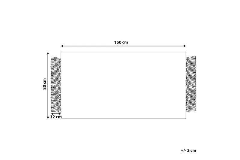 Villamatto Tacettin 80x150 cm - Musta/Valkoinen - Kodintekstiilit & matot - Matto - Moderni matto - Villamatto