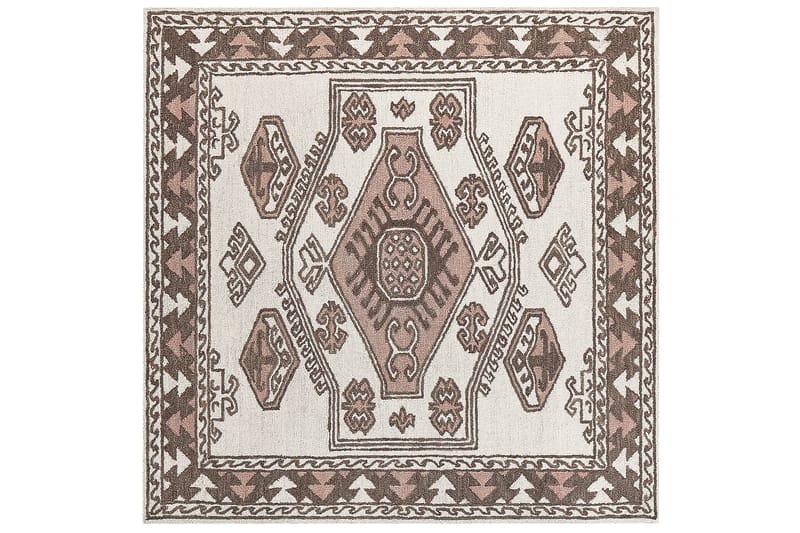 Villamatto Tomarza 200x200 cm Neliömäinen, Ruskea