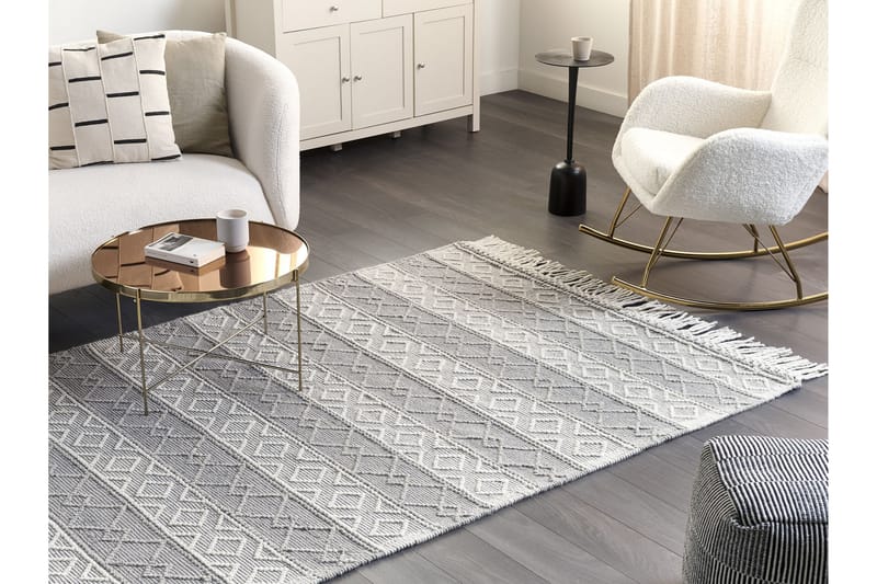 Villamatto Tonya 160x230 cm - Harmaa - Kodintekstiilit & matot - Matto - Moderni matto - Villamatto