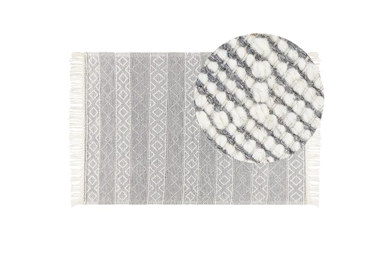 Villamatto Tonya 160x230 cm - Harmaa - Kodintekstiilit & matot - Matto - Moderni matto - Villamatto