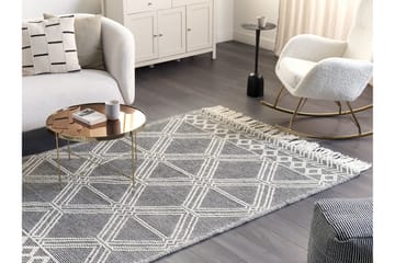 Villamatto Toprakkale 160x230 cm - Harmaa - Kodintekstiilit & matot - Matto - Moderni matto - Villamatto