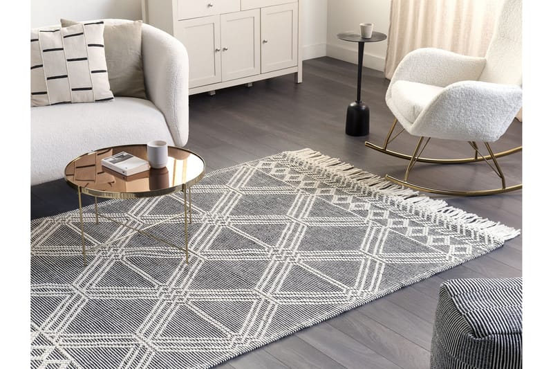 Villamatto Toprakkale 160x230 cm - Harmaa - Kodintekstiilit & matot - Matto - Moderni matto - Villamatto