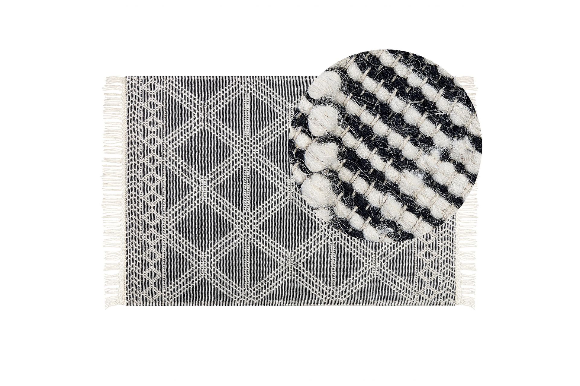 Villamatto Toprakkale 160x230 cm - Harmaa - Kodintekstiilit & matot - Matto - Moderni matto - Villamatto