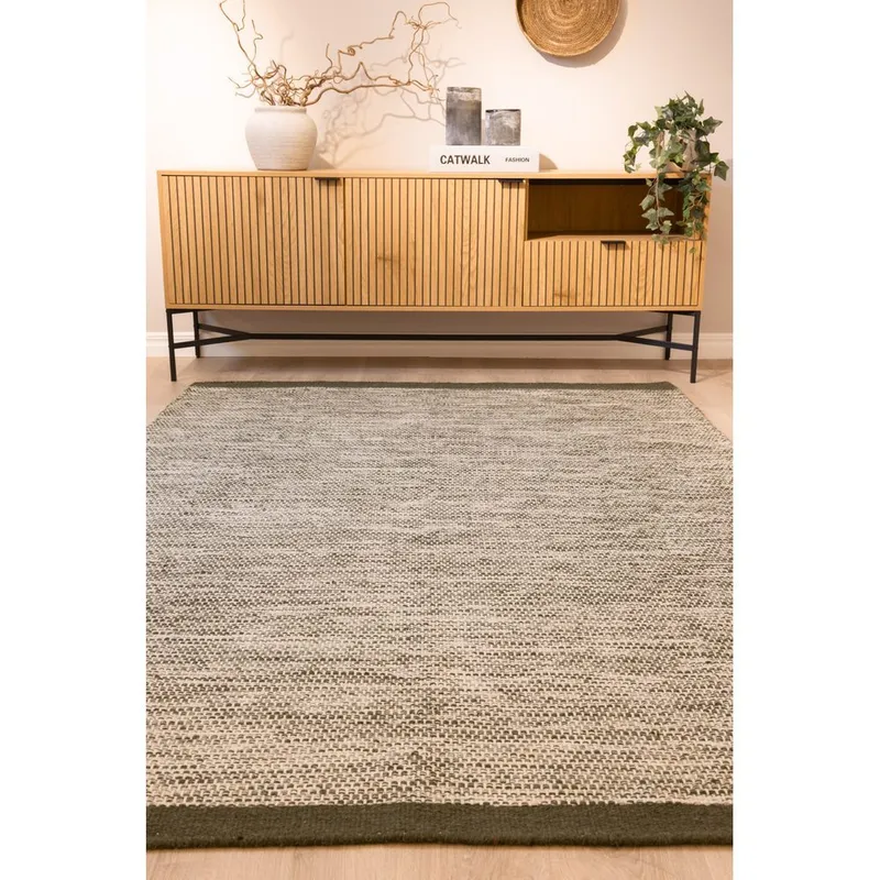 Villamatto Torsby - 160x230 cm, Oliivinvihreä - Kodintekstiilit & matot - Matto - Moderni matto - Villamatto