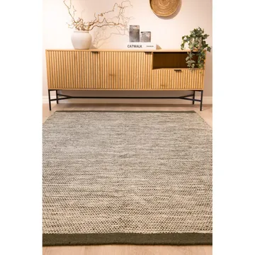 Villamatto Torsby - 200x300 cm, Oliivinvihreä - Kodintekstiilit & matot - Matto - Moderni matto - Villamatto