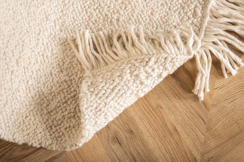 Villamatto Betina 80x250 cm - Valkoinen - Kodintekstiilit & matot - Matto - Moderni matto - Villamatto