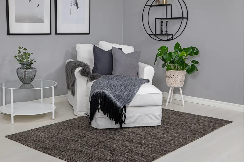 Villamatto Birka 240x340 cm Antrasiitti - Antrasiitti - Kodintekstiilit & matot - Matto - Moderni matto - Villamatto