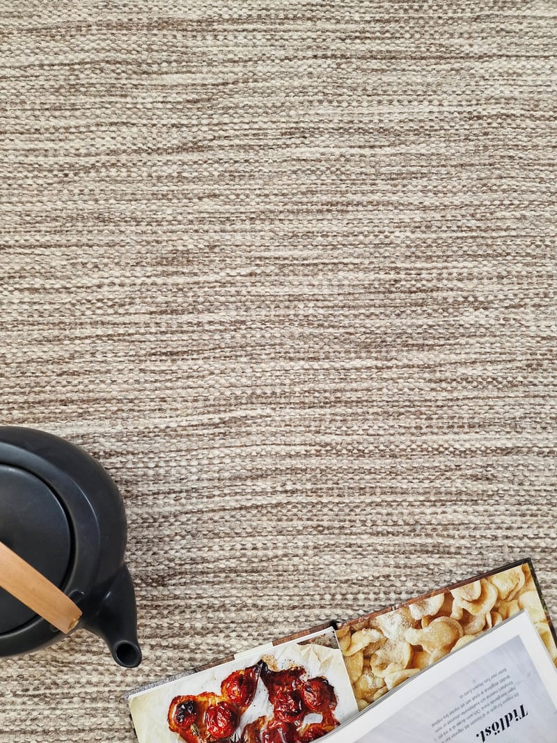 Villamatto Birka 75x150 cm Tumma Pellava - Tummapellava - Kodintekstiilit & matot - Matto - Moderni matto - Villamatto