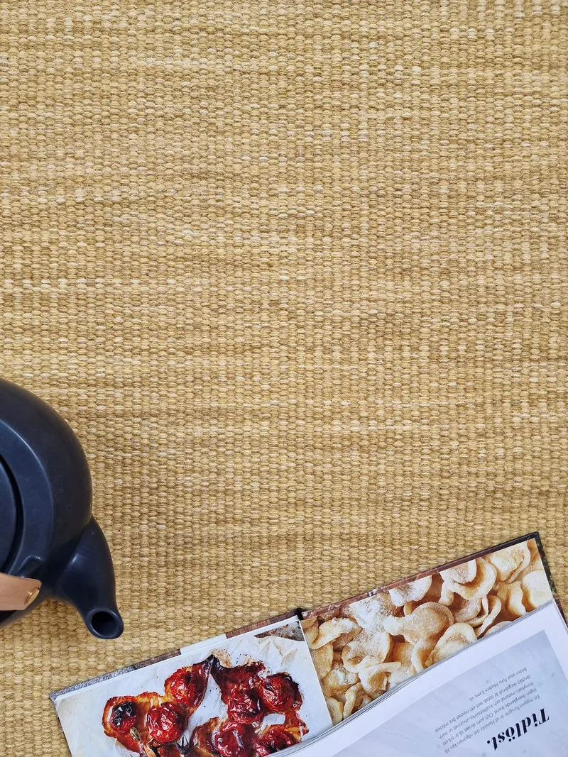 Villamatto Birka Pyöreä Ø200 cm Okra - Okra - Kodintekstiilit & matot - Matto - Moderni matto - Villamatto