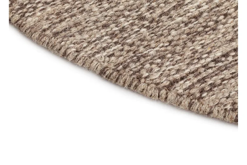 Villamatto Birka Pyöreä 160 cm - Tummapellava - Kodintekstiilit & matot - Matto - Moderni matto - Villamatto