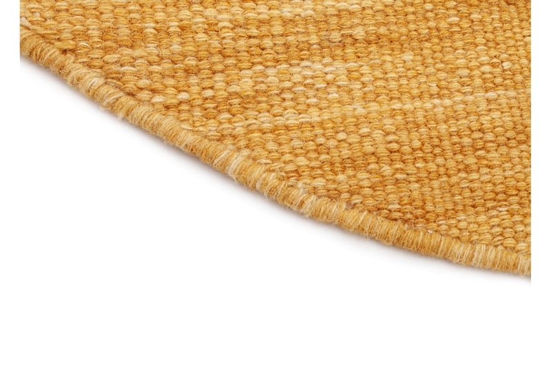 Villamatto Birka Pyöreä Ø120 cm Okra - Okrankeltainen - Kodintekstiilit & matot - Matto - Moderni matto - Villamatto