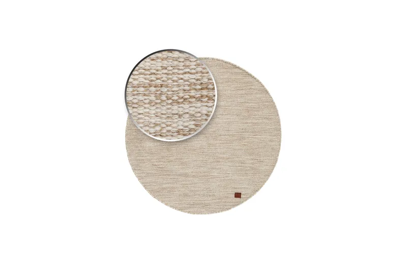 Villamatto Birka Pyöreä Ø120 cm Luonnollinen - Luonnonväri - Kodintekstiilit & matot - Matto - Moderni matto - Villamatto