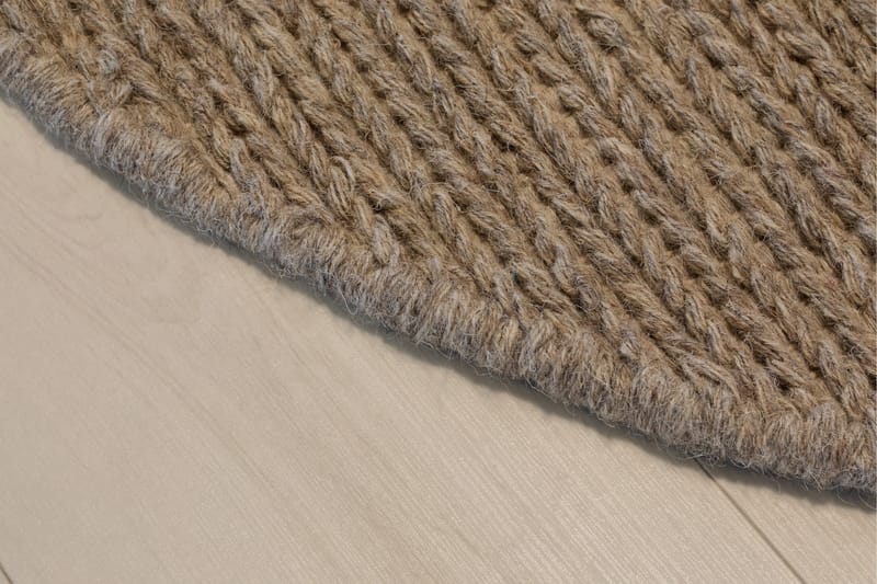 Villamatto Dalarö Ø240 cm Pyöreä Pellava - Pellavanväri - Kodintekstiilit & matot - Matto - Moderni matto - Villamatto