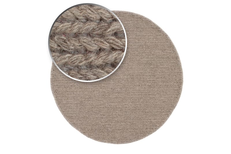 Villamatto Dalarö Ø240 cm Pyöreä Pellava - Pellavanväri - Kodintekstiilit & matot - Matto - Moderni matto - Villamatto